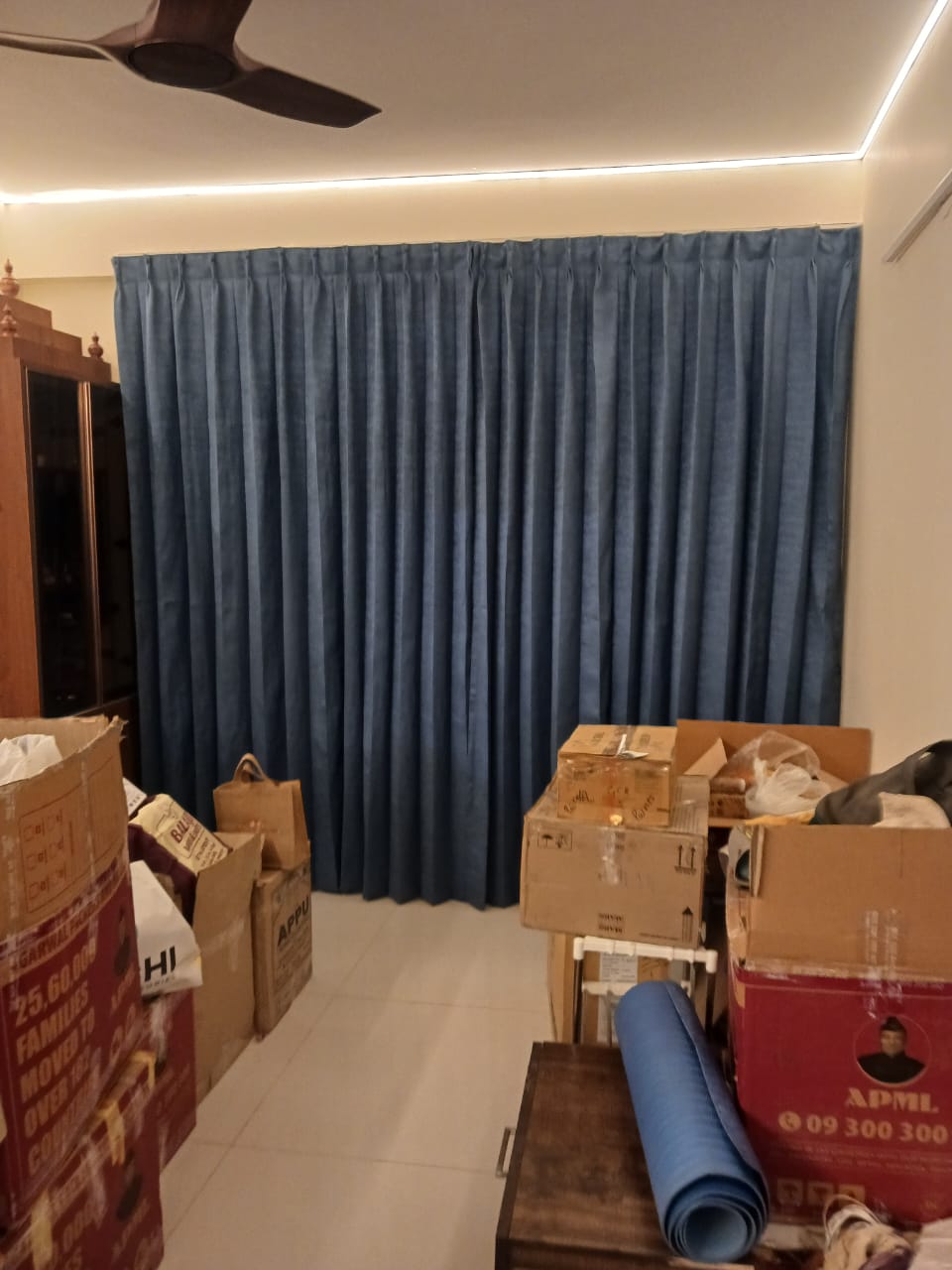 Embroidered curtains with traditional Indian detailing — HappyLoom installation