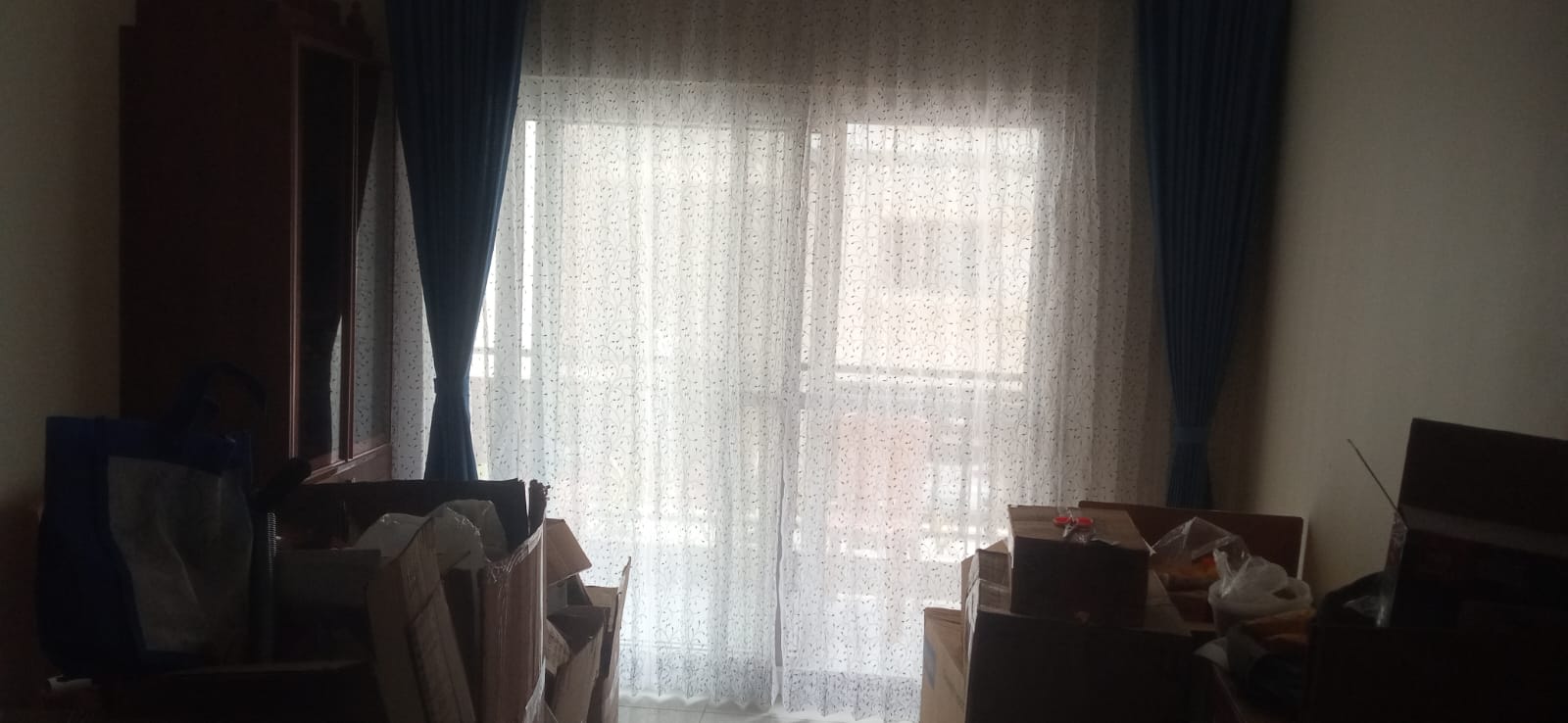 Custom door curtains installed at a Bangalore home entrance — HappyLoom